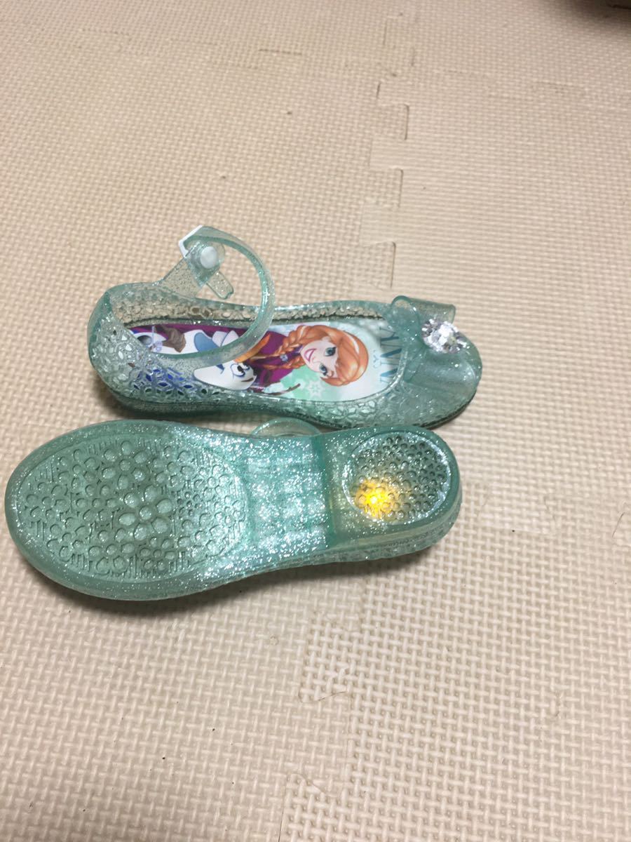 ディズニー　キャラクター　アナ雪　Disney　キッズシューズ　サンダル　光る靴　かわいい　スニーカー　人気 17cm _画像6
