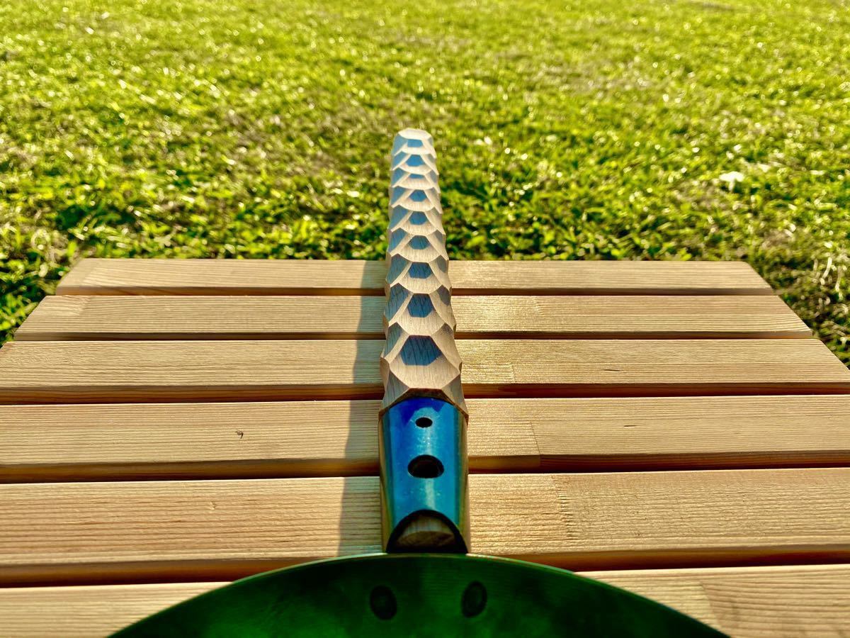 Paypayフリマ Bush Craft たき火フライパン用 国産ナラ材 名栗加工グリップ1 Paypayフリマ Bush Craft たき火フライパン用 国産ナラ材 名栗加工グリップ1