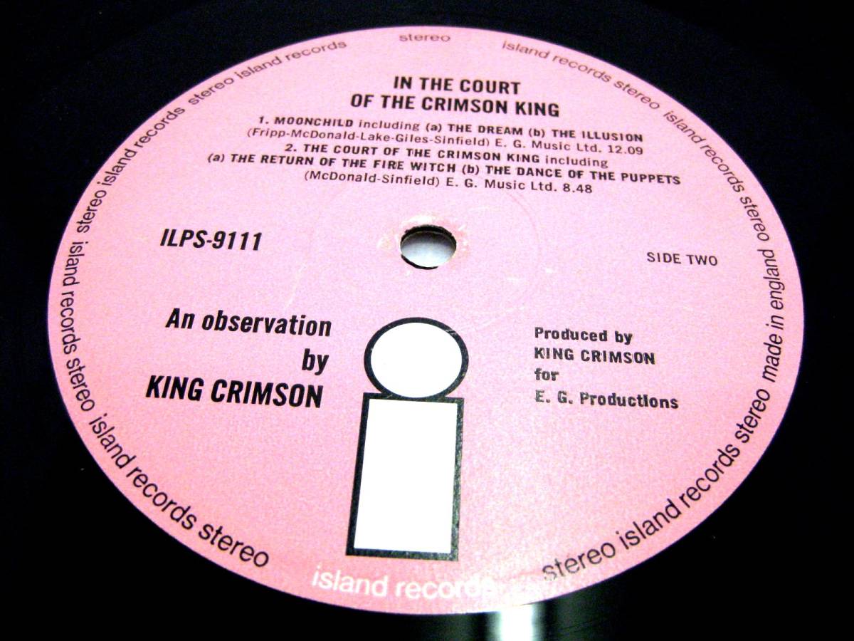 KING CRIMSON /IN THE COURT マト:A▽2・B//4_画像8