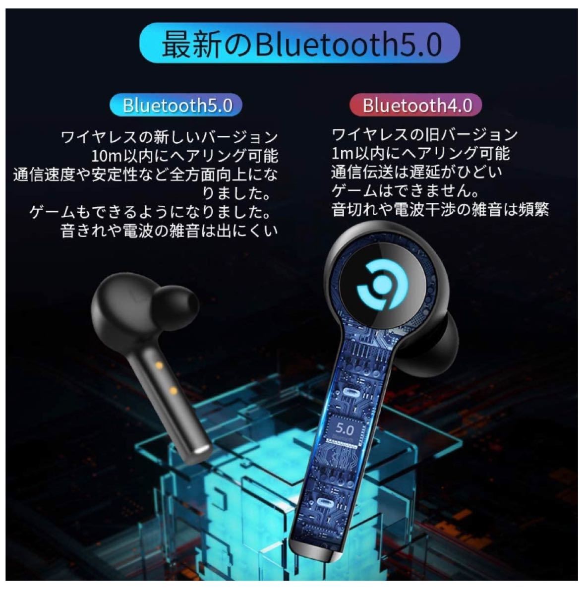 完全ワイヤレスイヤホン Bluetooth5.0 PSE認証済　新品・未使用