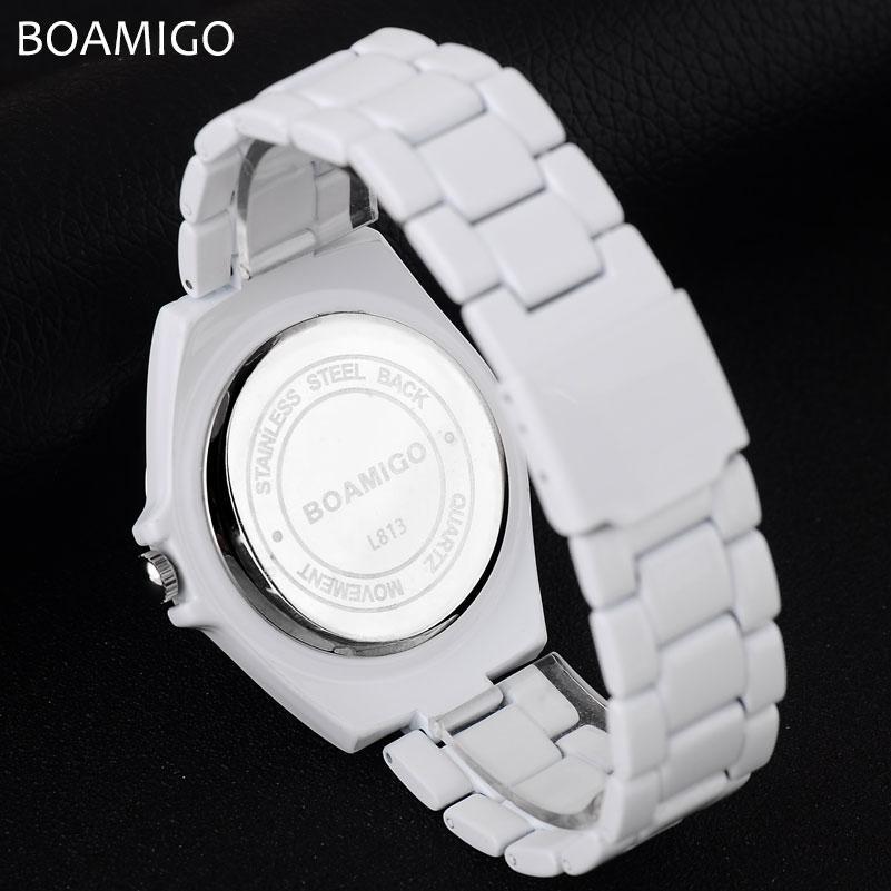 ファッション女性腕時計 BOAMIGO ブランドドレスレディースクォーツ時計の高級ラインストーンブレスレット腕時計ギフト時計ボックスレロジ_画像6