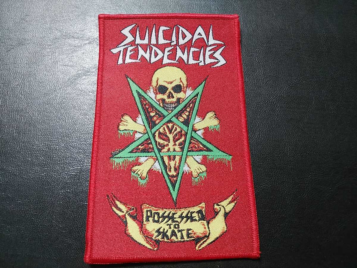 SUICIDAL TENDENCIES вышивка patch нашивка possessed to skate красный рамка-оправа / no mercy beowulf slayer metallica anthrax exodus c.o.c. d.r.i.