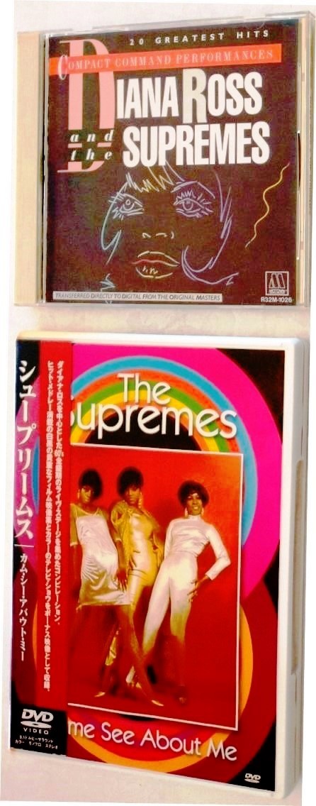 【送料無料】ダイアナ・ロス＆シュープリームスCD [グレイテスト・ヒッツ] 全20曲 1986年CD発売 ＋ DVD[LIVE 1968] 68min THE SUPREMES_画像1