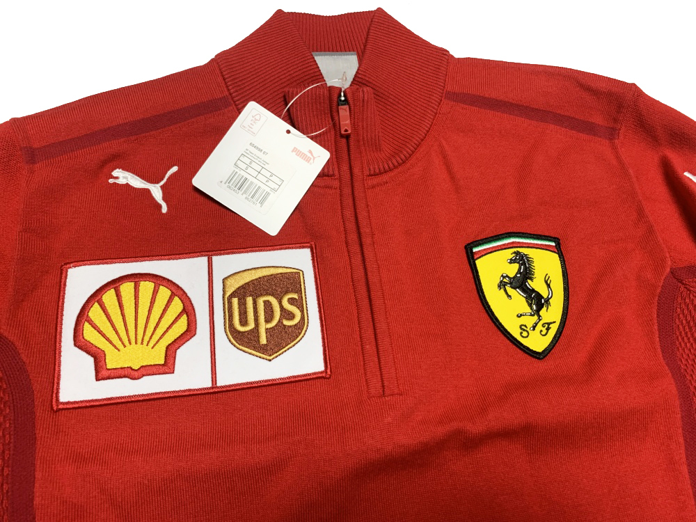 フェラーリ 2020支給品 ハーフジップニット S エボニット 非売品 フェラーリ 2020支給品 ハーフジップニット S エボニット 非売品