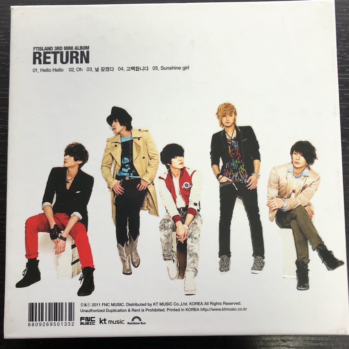 CD／FTISLAND／RETURN／韓国盤_画像2