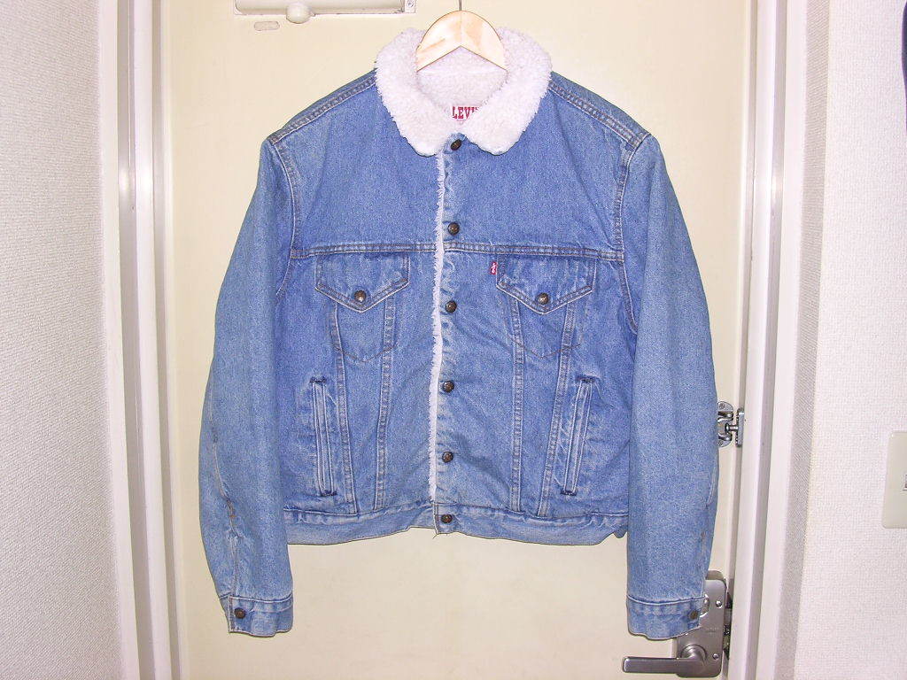 80s USA製 リーバイス Levis 70608 0214 デニムボア ジャケット 44 vintage old Gジャン_画像4