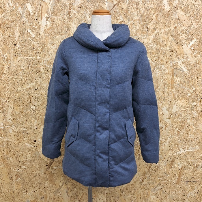 Gap × PRIMALOFT Gap × Prima loft XS lady's cotton inside jacket shawl color dot button × Zip stop long sleeve -. navy 