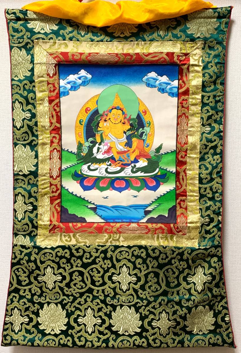 毘沙門天（ヴァイシュラヴァナ）タンカ／仏画／曼荼羅／チベット-B_画像1