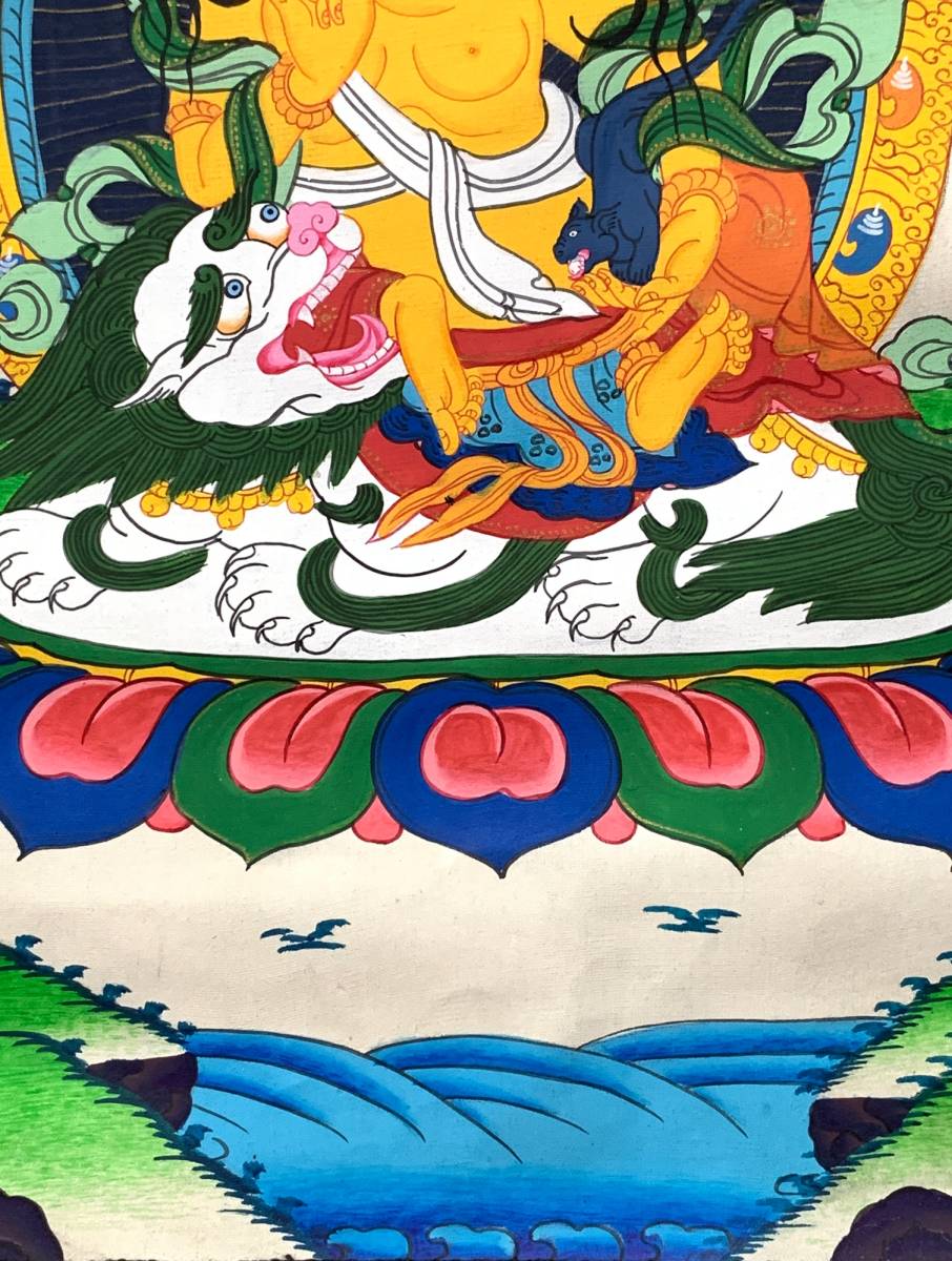 毘沙門天（ヴァイシュラヴァナ）タンカ／仏画／曼荼羅／チベット-B_画像4