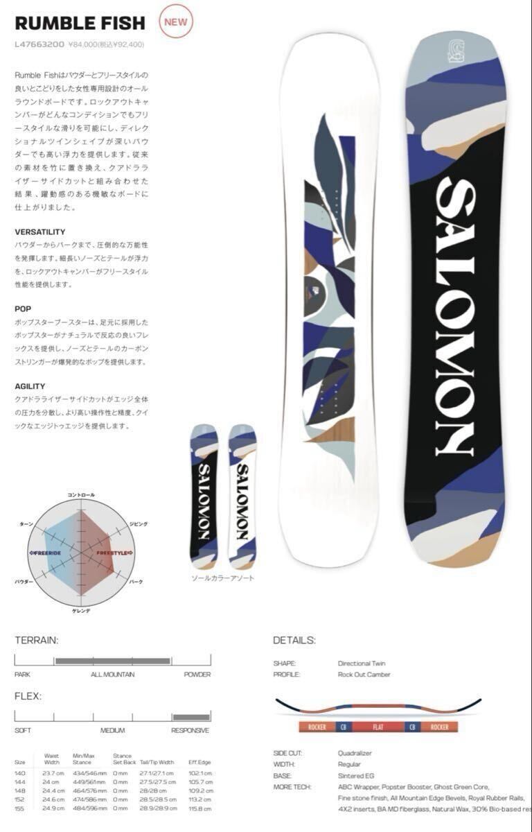 SALOMON 2425 RUBMBLE FISH 152_画像1