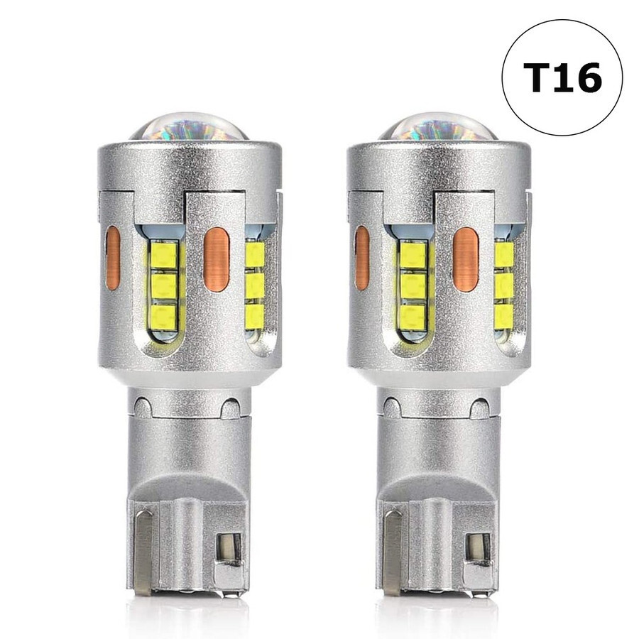 LEDバックランプ* T15/T16 DC12V 3000ルーメン 6000K ホワイト 無極性 2本セット 1年保証[M便 0/1]_画像9