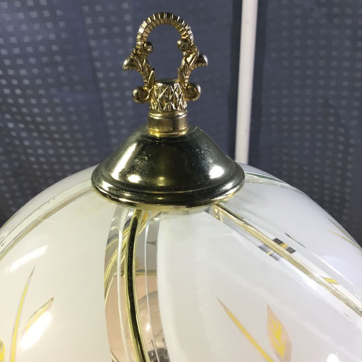 (120155E) 中古品 テーブルランプ クラスランプ スタンドライト 高さ約30cm_画像2