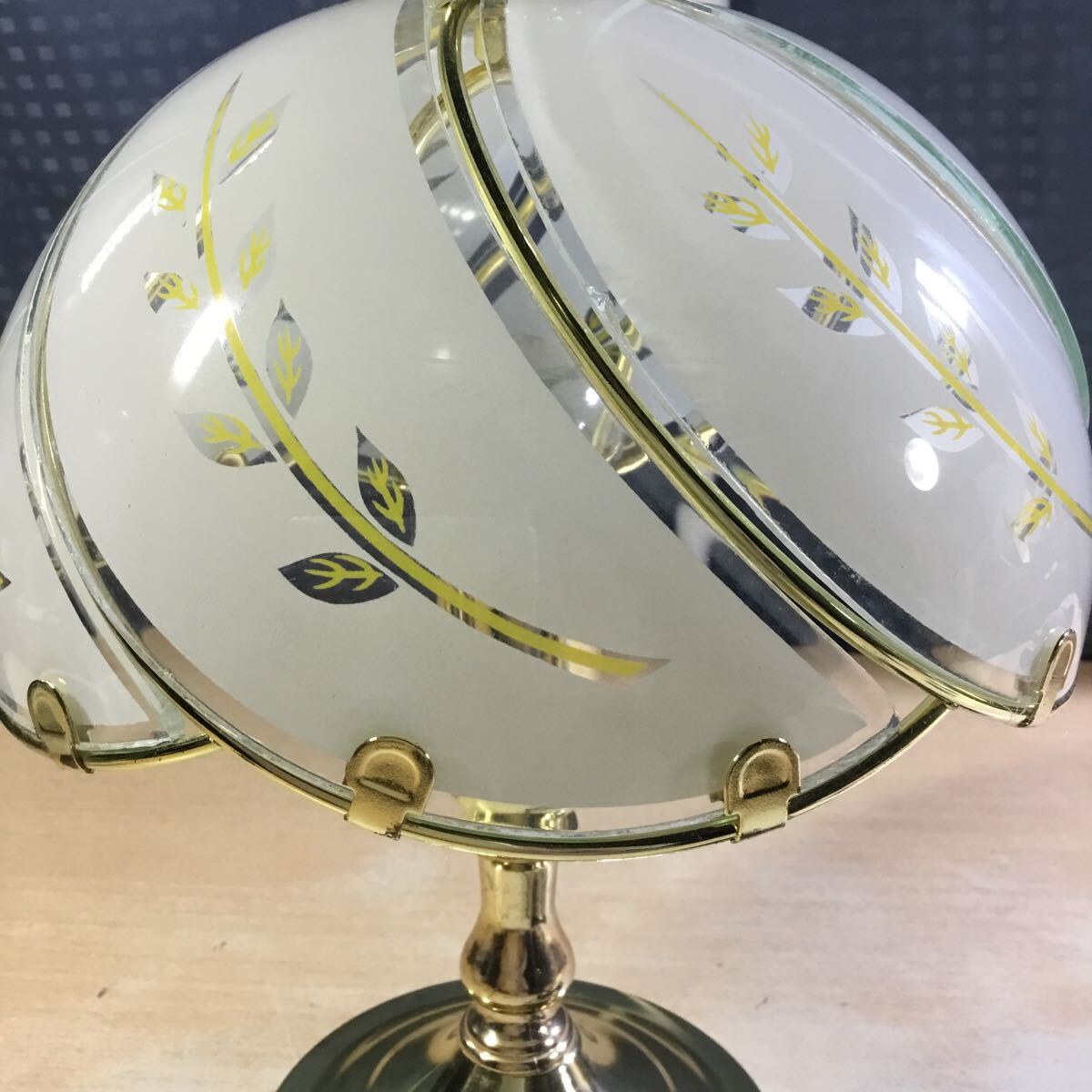 (120155E) 中古品 テーブルランプ クラスランプ スタンドライト 高さ約30cm_画像3