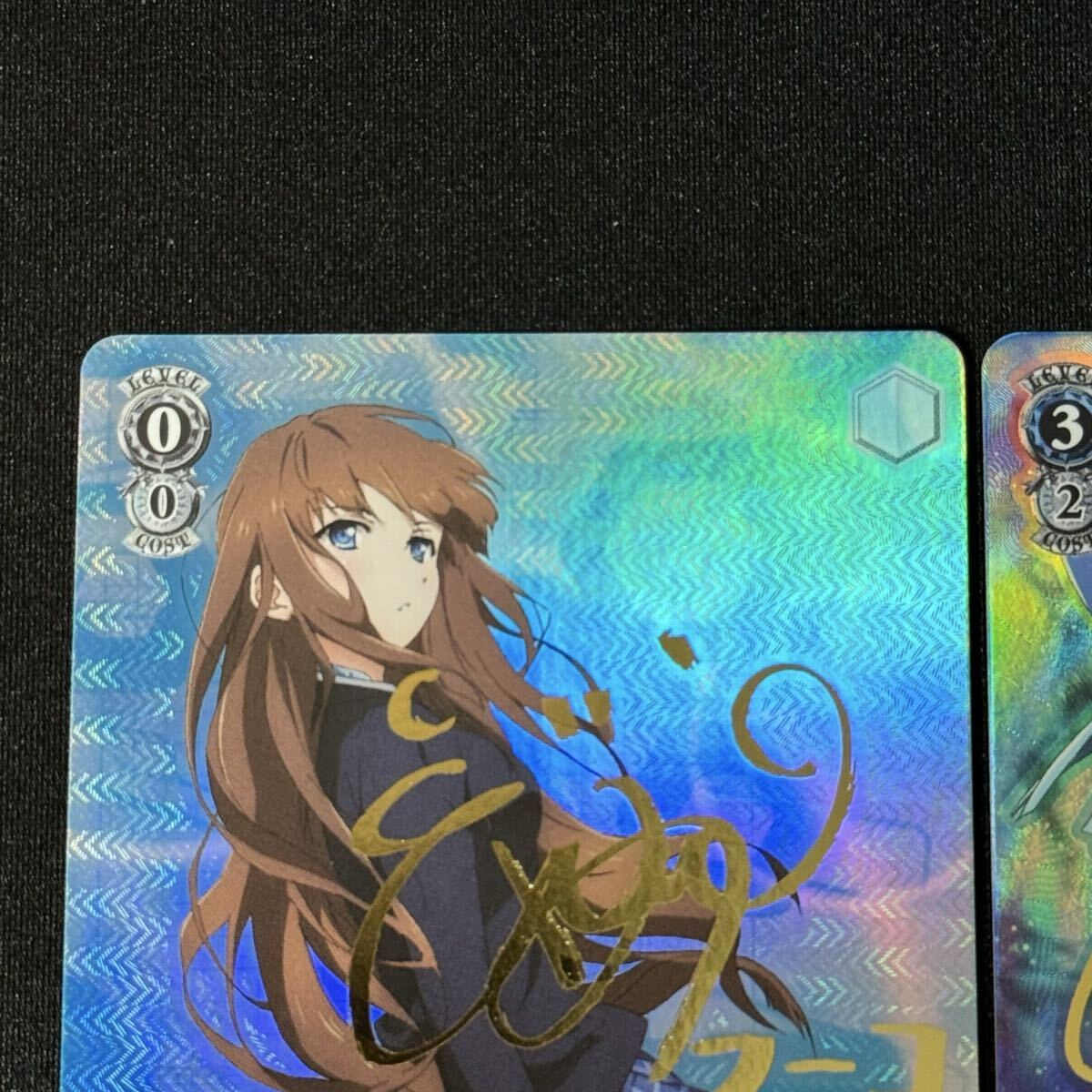 2枚◆ 意志のこもる瞳フーコ倉崎 楓子ヴァイス・シュヴァルツweiss schwarz AW/s18-085sp金サイン箔押し アクセルワールドAccel World huko_画像2