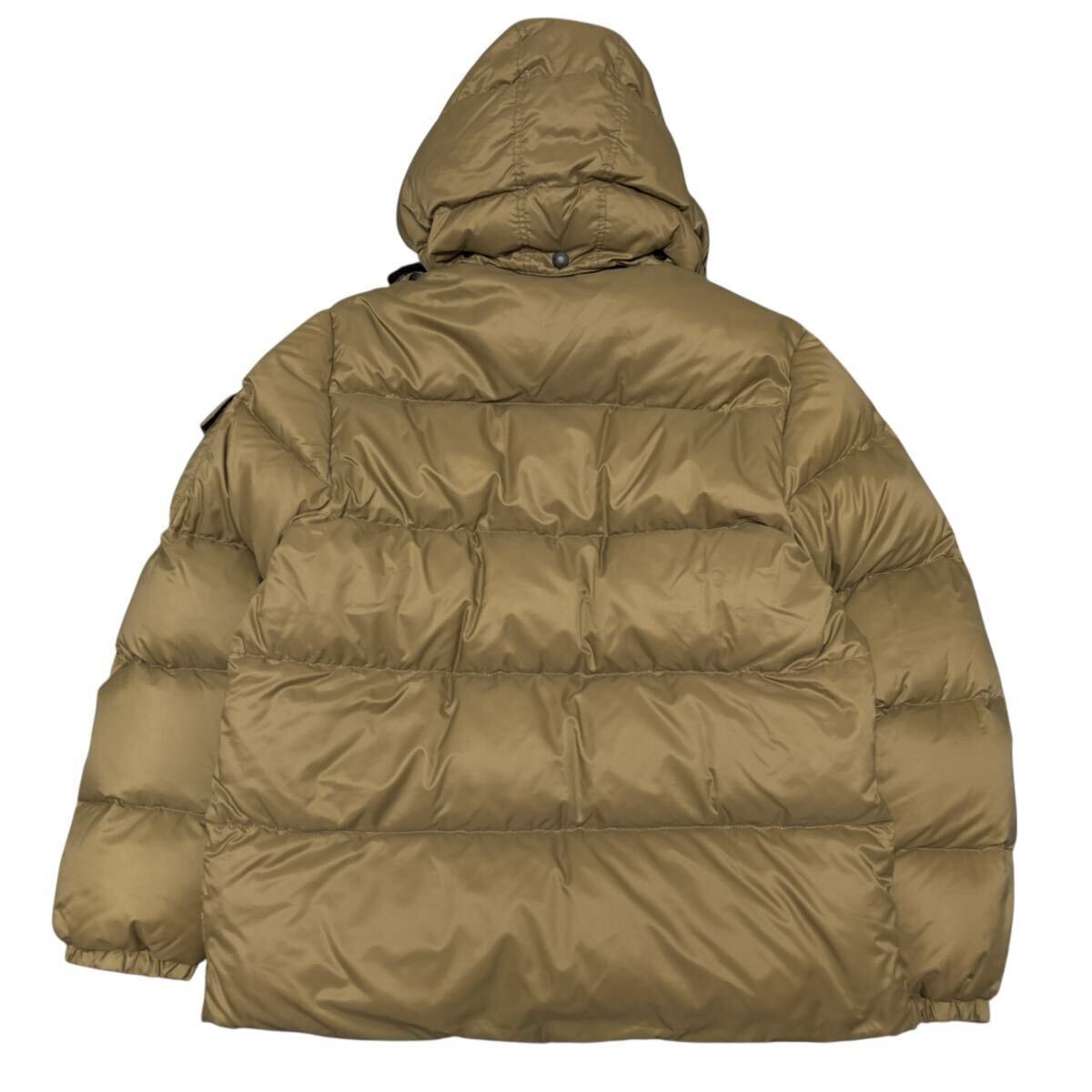 【極美品名作極暖!!!】MONCLER モンクレール ダウン ジャケット バジル フード ベージュ メンズ 3サイズ 着用感XLサイズ ヘビーグース_画像3