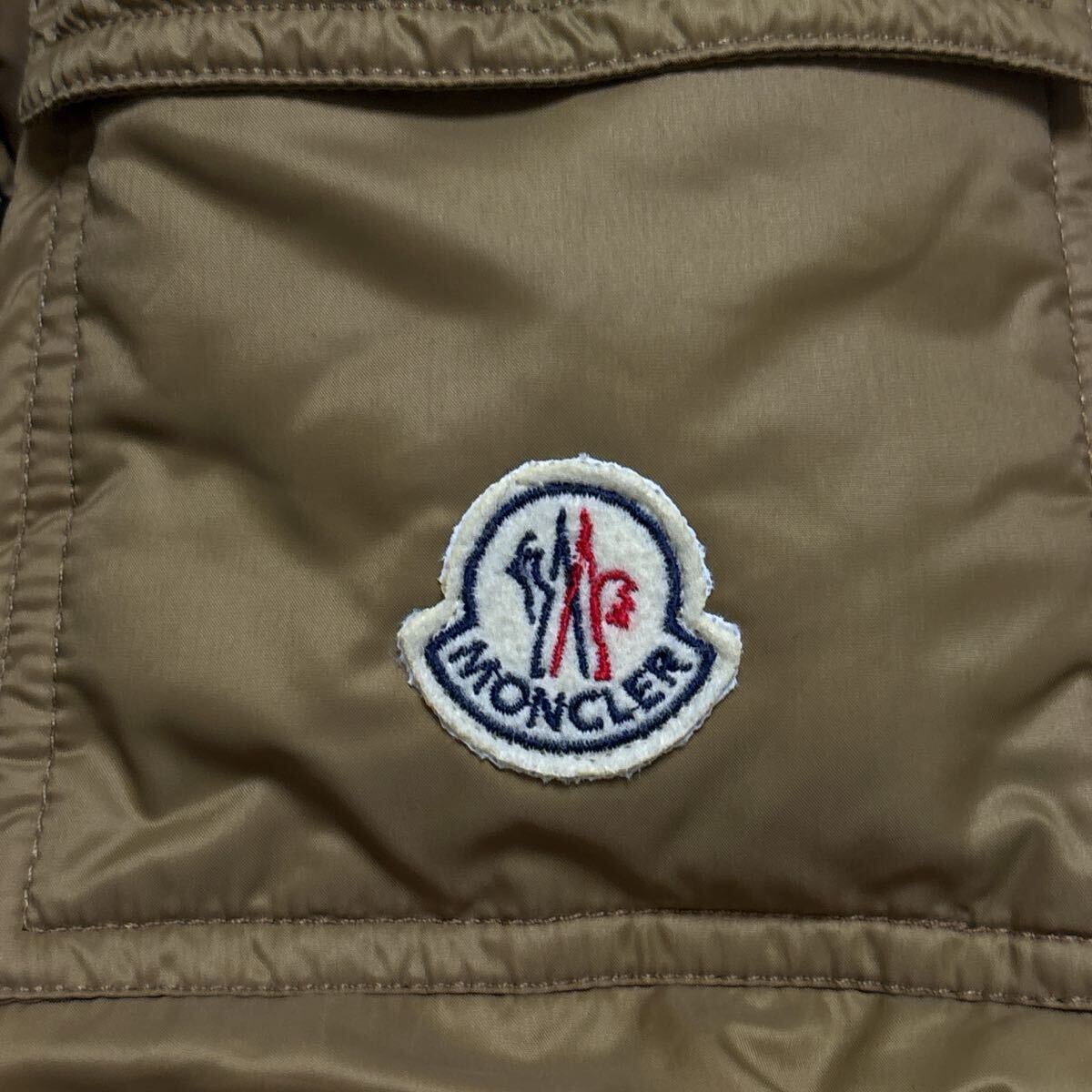 【極美品名作極暖!!!】MONCLER モンクレール ダウン ジャケット バジル フード ベージュ メンズ 3サイズ 着用感XLサイズ ヘビーグース_画像9