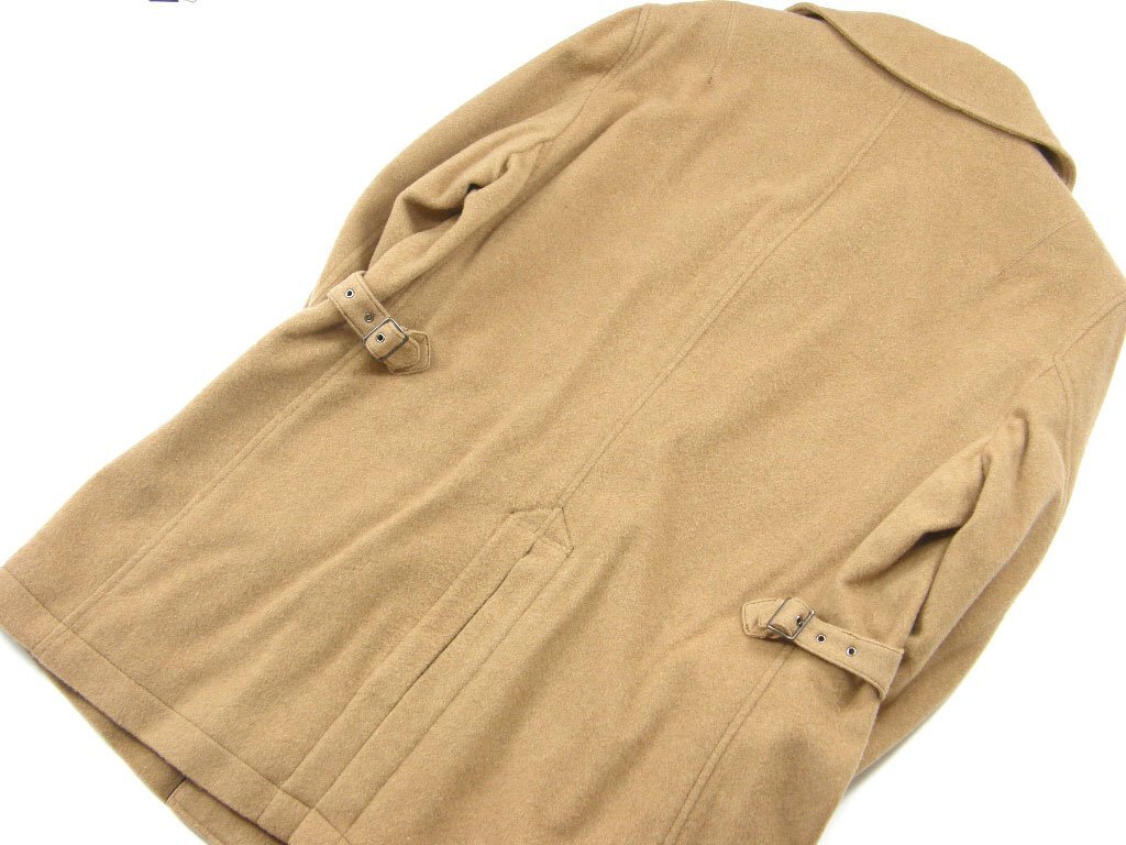 新品 INTERMEZZO 【軽量 ソフト メルトン 秋冬】 キャメル コート 2L 定価6万3800円 ★320086 インターメッツォ_画像3