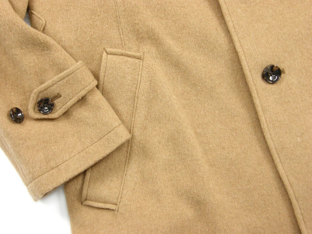 新品 INTERMEZZO 【軽量 ソフト メルトン 秋冬】 キャメル コート 2L 定価6万3800円 ★320086 インターメッツォ_画像5