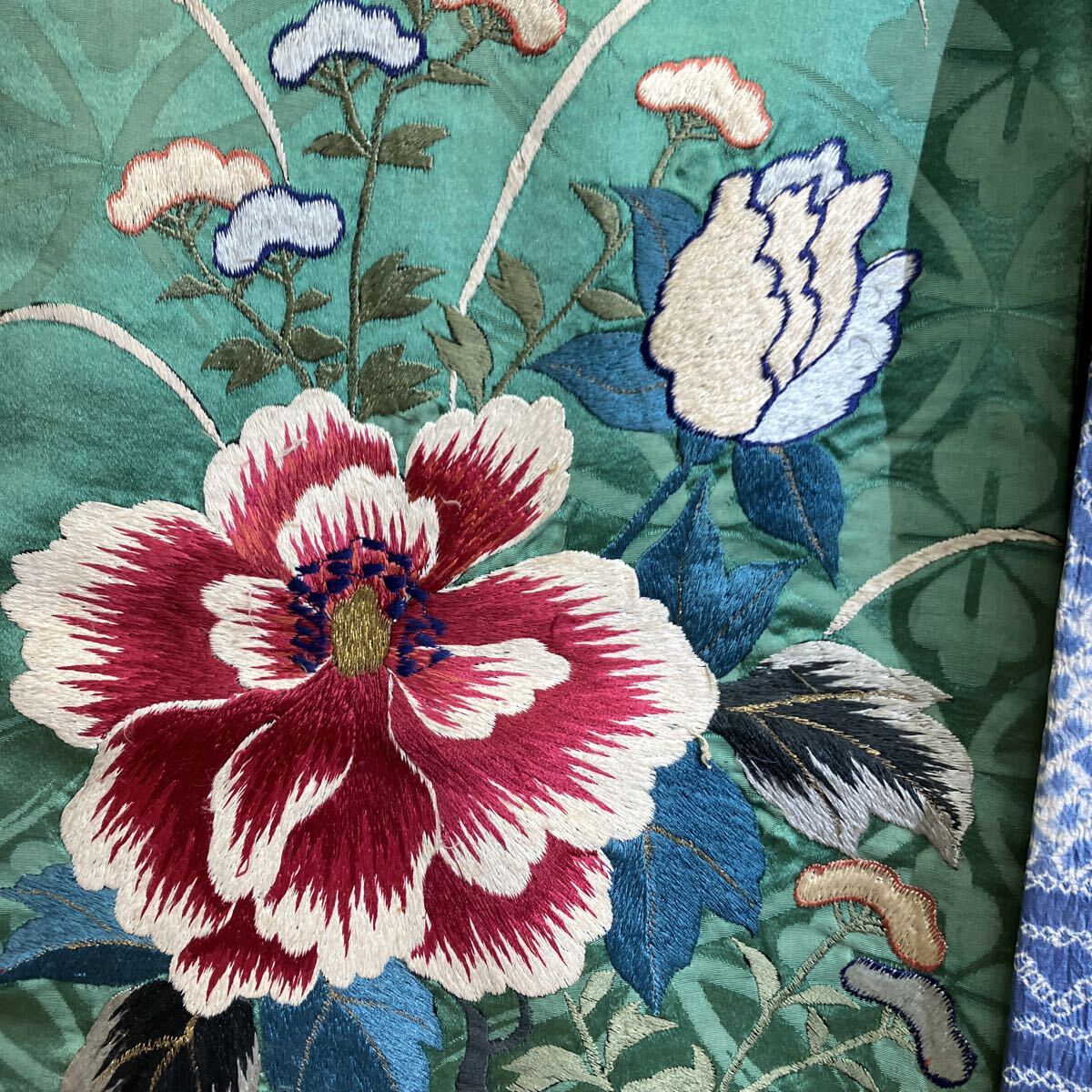 一右衛門No2701 アンティーク アンティーク帯 大正ロマン 昭和レトロ 名古屋帯 刺繍 正絹着物 大量まとめ売り大処分_画像5