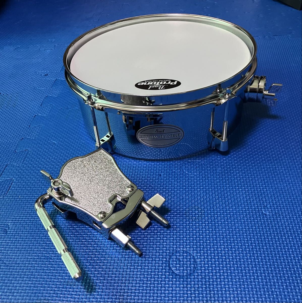 【レア】リズムトラベラー　ライト　メタル　スネア　クランプ付き_画像1