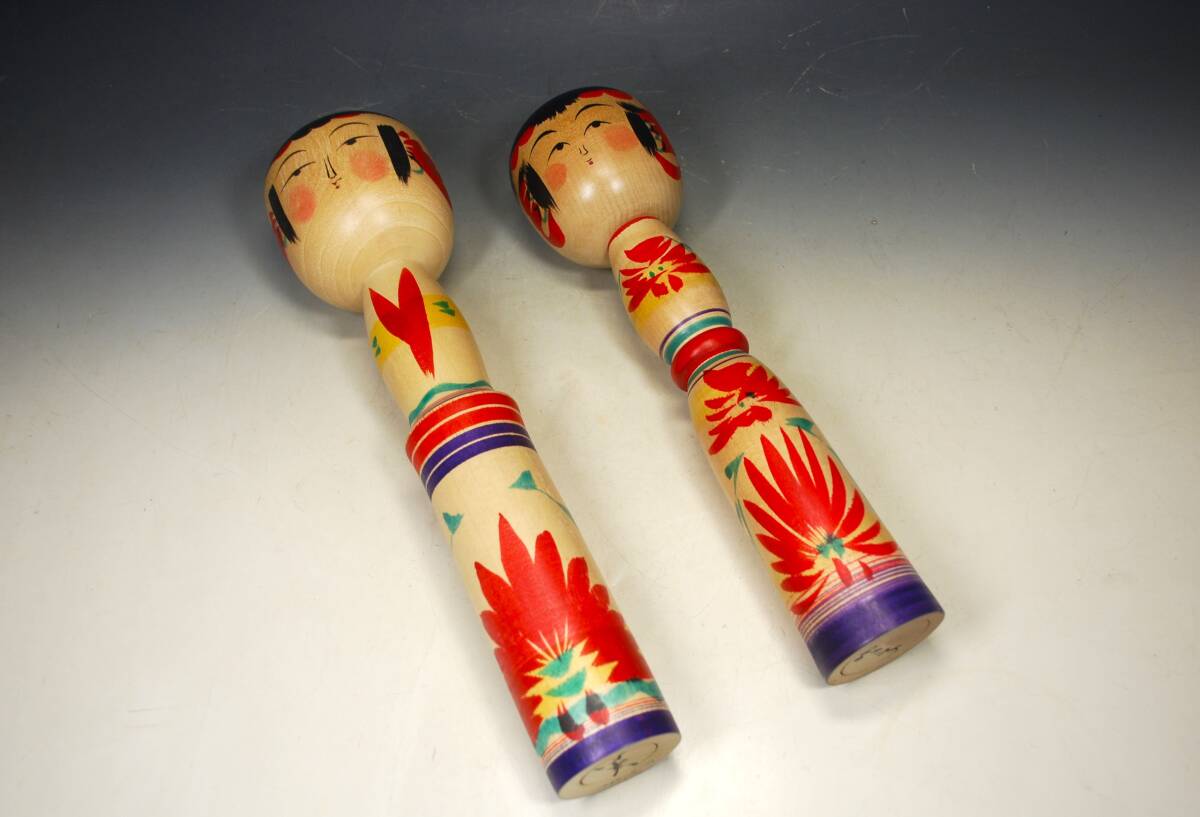 * Tohoku дерево земля игрушка традиция kokeshi примерно 27cm*30cm... серия Inoue. . прекрасный * Inoue ...