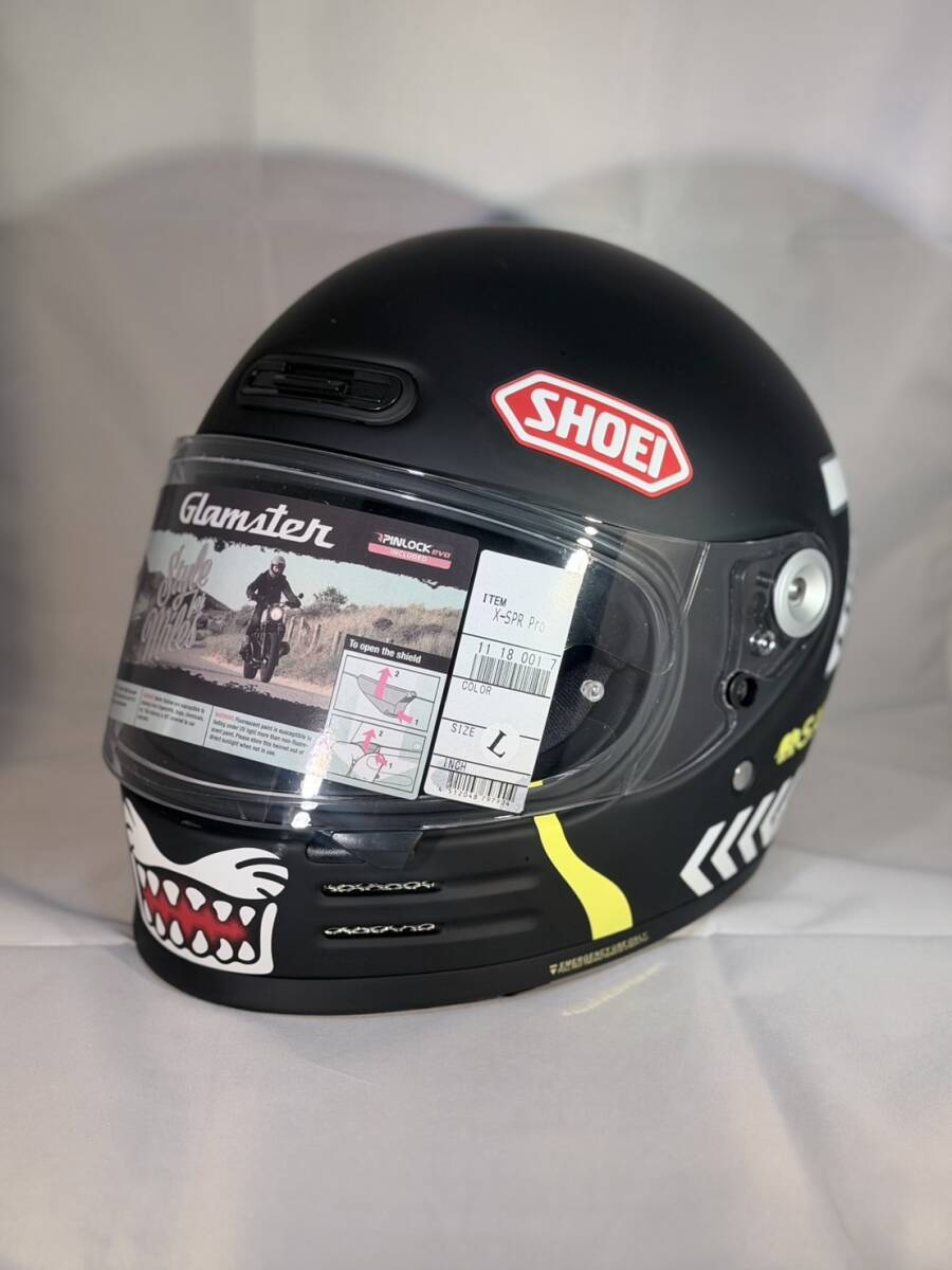 [ не использовался / текущее состояние ]SHOEI Shoei грамм крахмал -ta-TC-5 черный | желтый full-face шлем L размер 