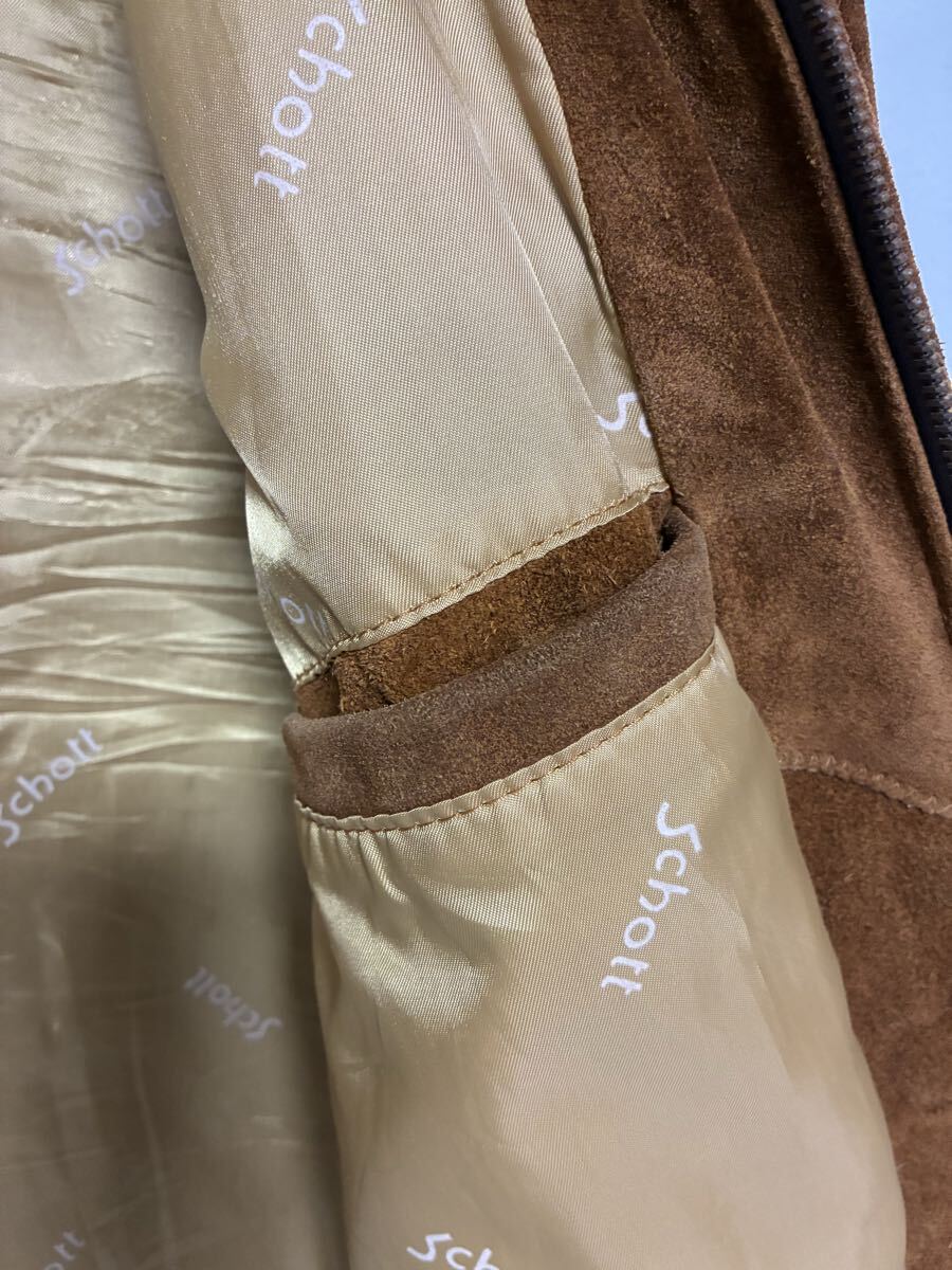 Schott N.Y.C スウェードレザーブルゾン USA製 サイズ40 '80〜'90s_画像4