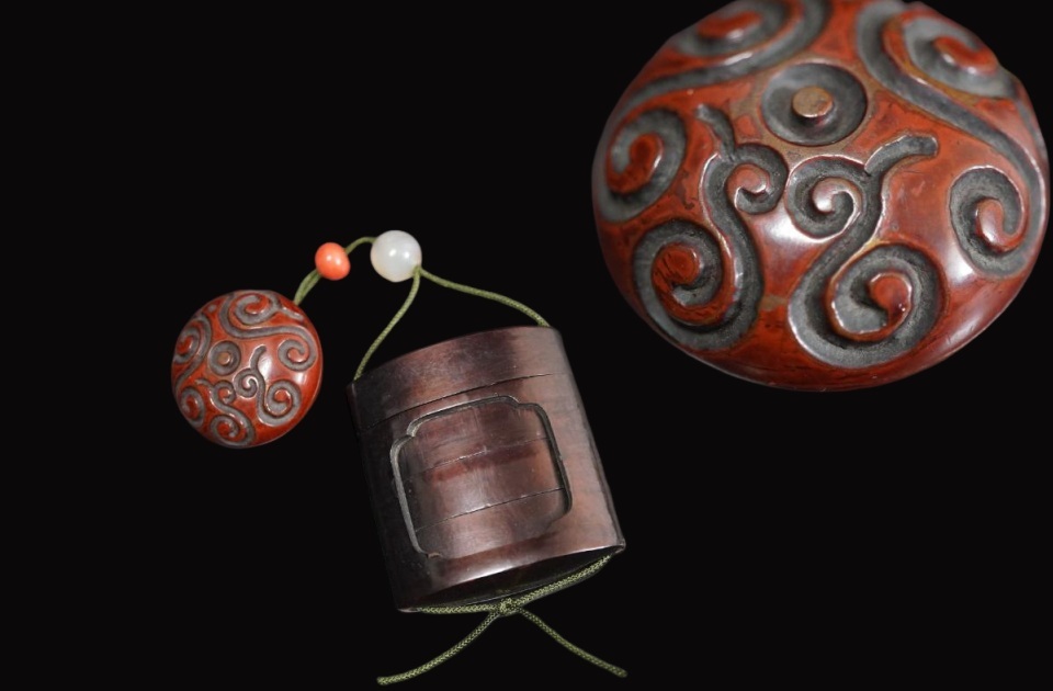 D5823-1 времена кейс для печати [ Sakura кожа 3 уровень кейс для печати ] [... выгода ... голова netsuke ]. предмет 