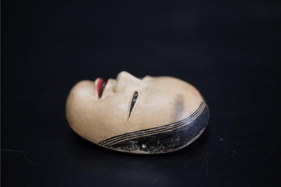 D5836 дерево гравюра . весна произведение талант поверхность маленький поверхность obi . поверхность netsuke 