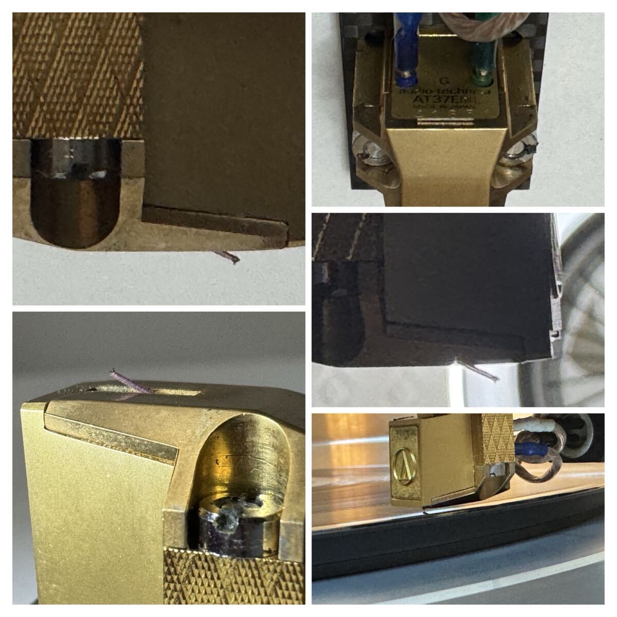 送料込みレア/オーディオテクニカルMCカートリッジAT37E/ルビーカンチレバー/再生良好/取説F特性グラフ等有りワンオーナー/現状渡しNC&NR/_画像5