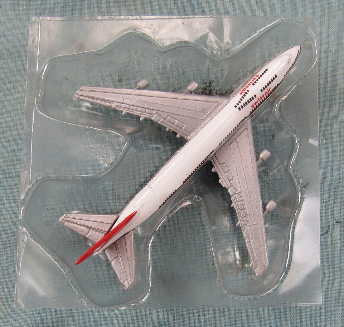 1.ボーイング707と747-400型、ダイキャストモデル2箱で、本来未使用未開封箱付き、マスダヤ、スカイポケッター、箱9㎝角サイズ_画像3