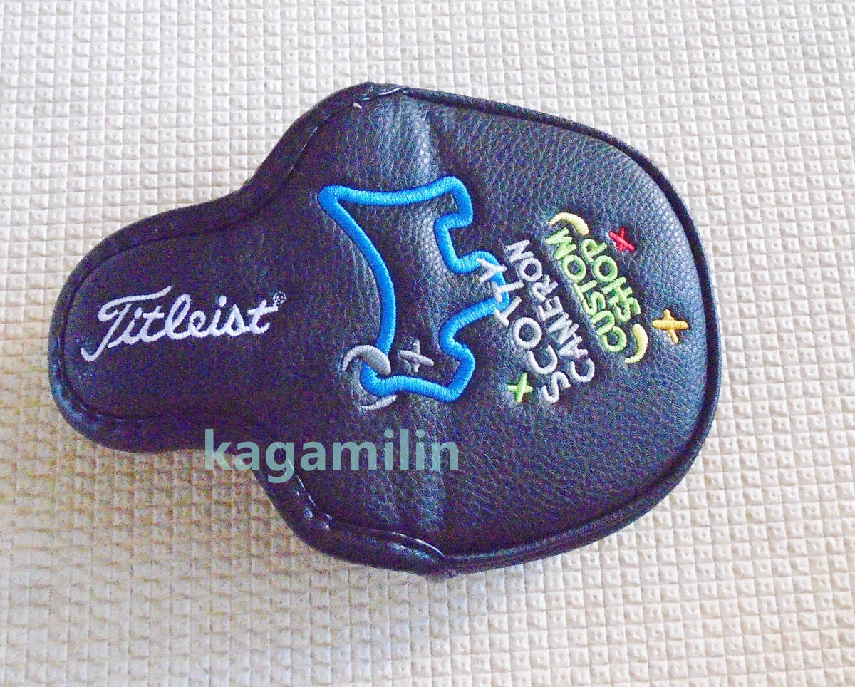 パターカバースコッティキャメロン マレットタイプ 磁石タイプ開閉 JUNK DOG 黒 small 10*12_画像4