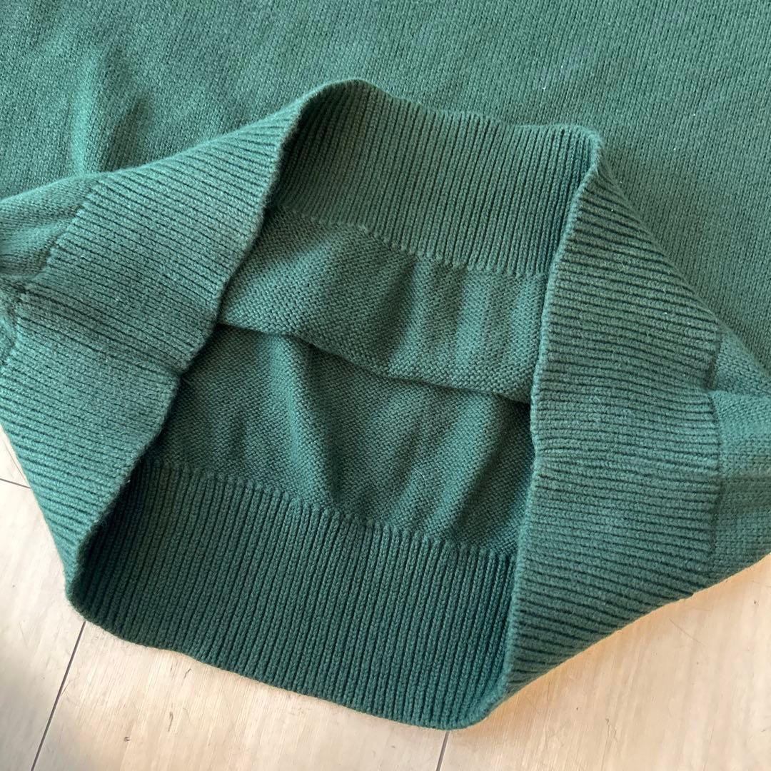 BANANA REPUBLIC ミリタリー ハーフジップ ニット　深緑　M_画像8