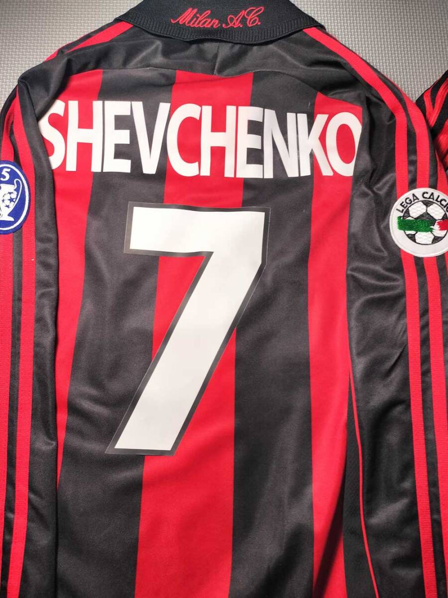 正規品 シフチェンコ　７ セット　選手　L　１９９８　１９９９半袖　と　２０００　２００１　長袖　ユニフォーム　セリエA　　イタリア_画像6