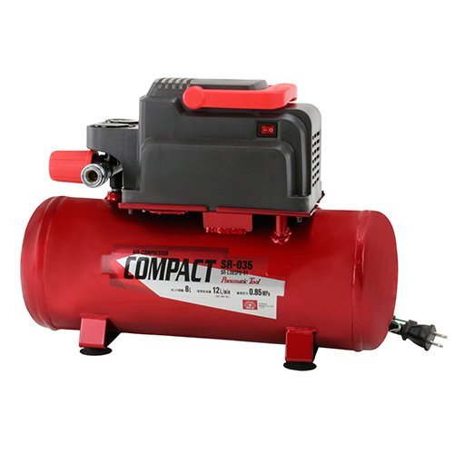 沖縄・離島地域配送不可 SK11 エアコンプレッサ SR-035 タイヤやボールの空気入れ・ホコリ飛ばしや小物塗装、エアタッカーの使用_画像2