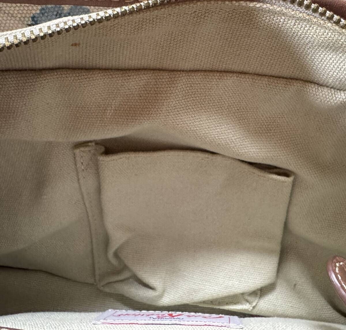 キャスキッドソン　ハンドバッグ　コットン　花柄　定番商品_画像3