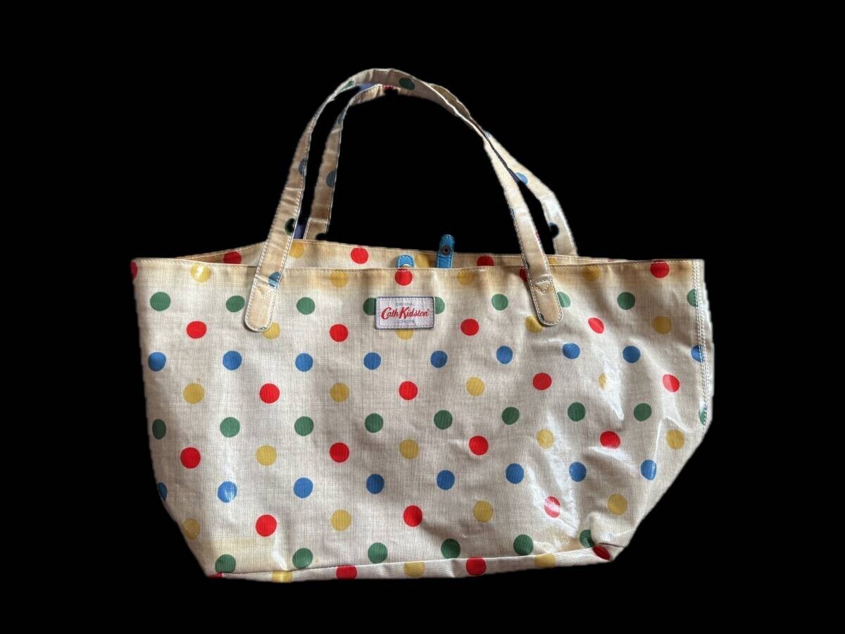 キャスキッドソン　肩掛けバッグ　ドット　カラフル　大きめ　エナメル_画像1