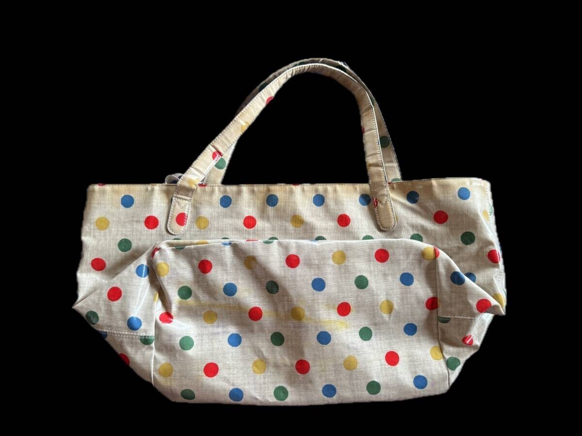 キャスキッドソン　肩掛けバッグ　ドット　カラフル　大きめ　エナメル_画像2