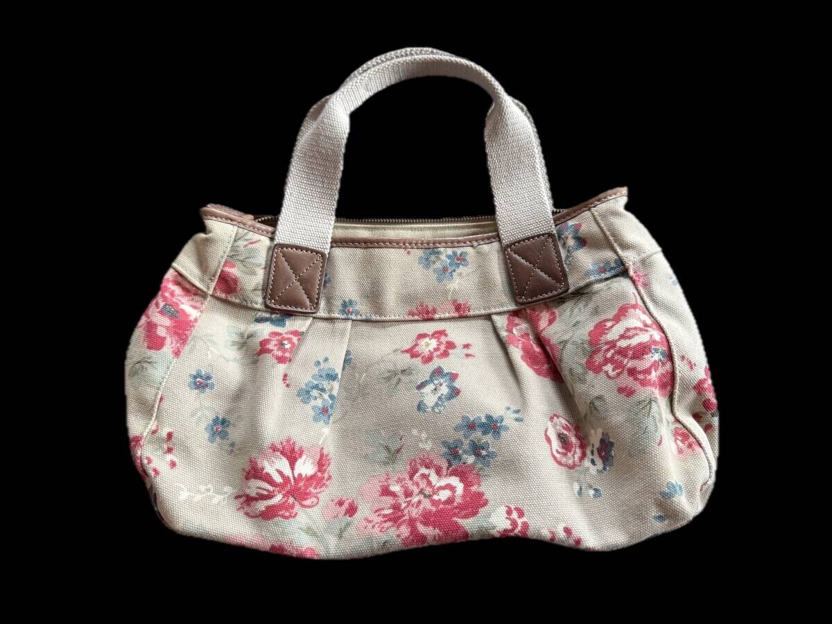 キャスキッドソン　ハンドバッグ　コットン　花柄　定番商品_画像1