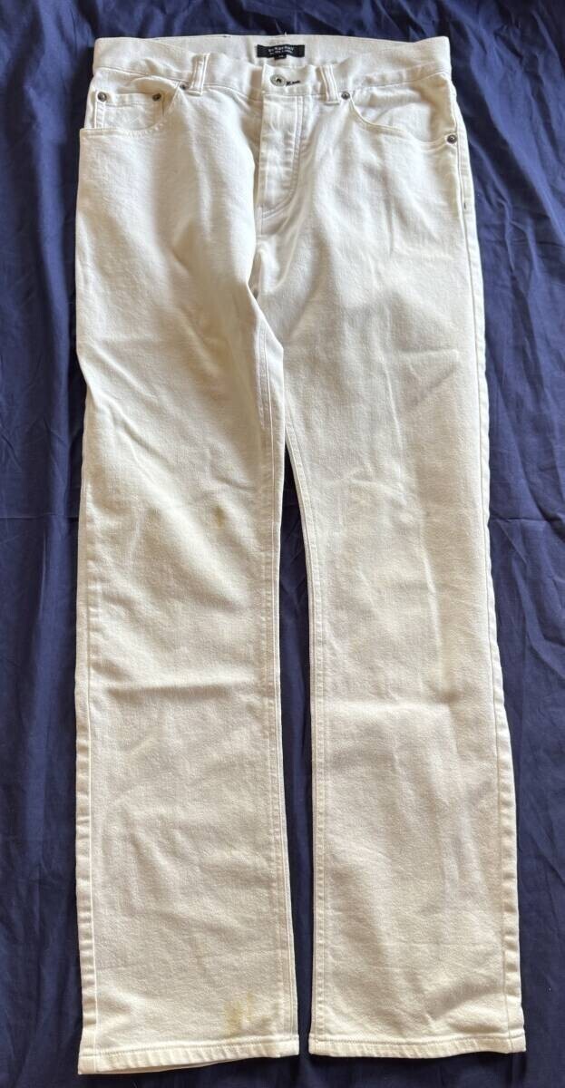 バーバリーブラックレーベル　パンツ　７３　白　コットンパンツ_画像1