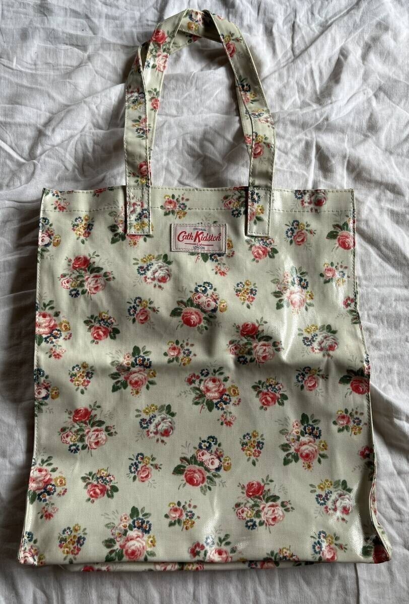 Cath Kidston キャスキッドソン 花柄 長期保管品 ハンドバッグ ビニール製 トート_画像1