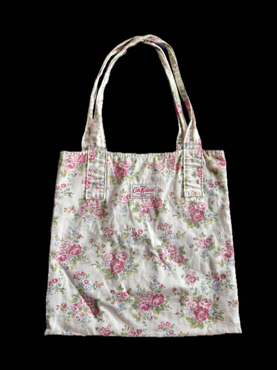 キャスキッドソン　コットンバッグ　肩掛けバッグ　ショルダーバッグ　花柄_画像1