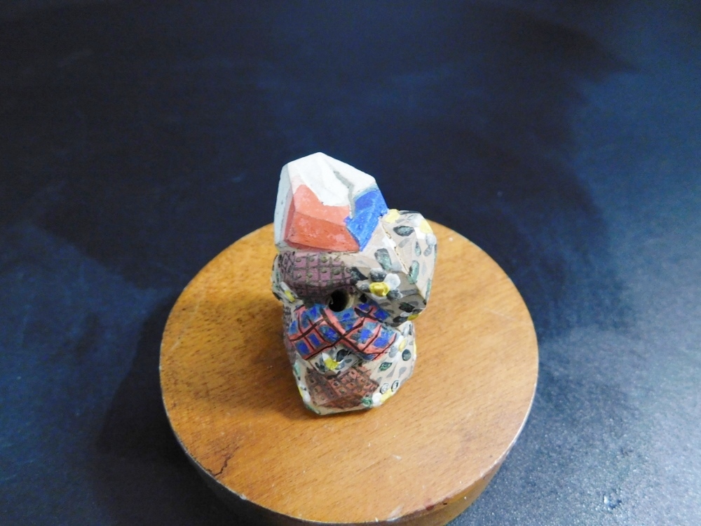  чай. дерево кукла netsuke цветок вдавлено .. кукла скульптура дерево гравюра сверху . Kiyoshi Izumi приятный .. Zaimei название товар замечательная вещь .. предмет чай no дерево кукла один меч гравюра .. предмет кейс для печати . затянуть шар Netsuke