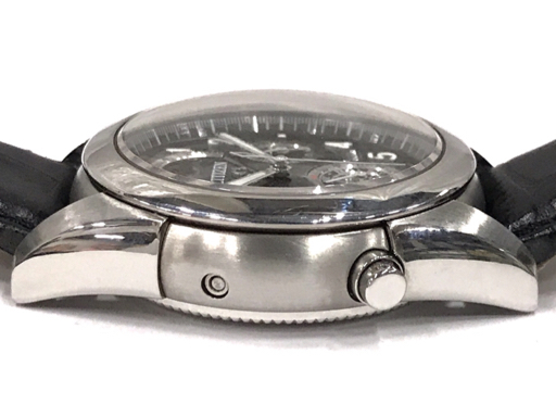 1円 シチズン カンパノラ 6770-T001424 クォーツ 腕時計 メンズ ブラック文字盤 社外ベルト 未稼働 CITIZEN_画像4