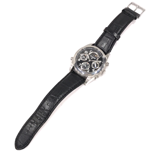 1円 シチズン カンパノラ 6770-T001424 クォーツ 腕時計 メンズ ブラック文字盤 社外ベルト 未稼働 CITIZEN_画像5