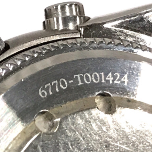 1円 シチズン カンパノラ 6770-T001424 クォーツ 腕時計 メンズ ブラック文字盤 社外ベルト 未稼働 CITIZEN_画像8