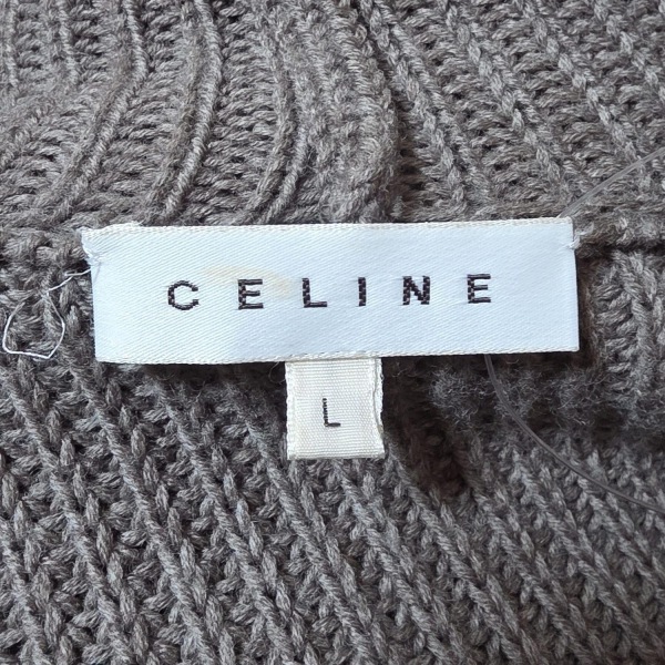 セリーヌ CELINE サイズL - ダークグレー レディース 長袖/ニット/春/秋 美品 コート_画像3