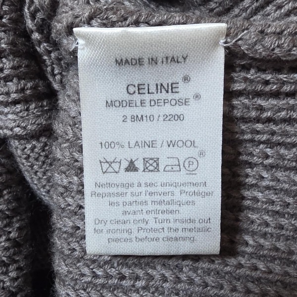 セリーヌ CELINE サイズL - ダークグレー レディース 長袖/ニット/春/秋 美品 コート_画像5
