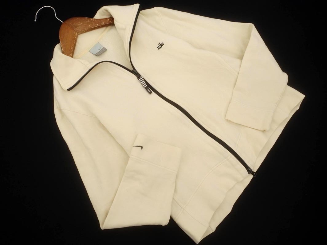 NIKE ナイキ 裏起毛 トラック ジャケット sizeM/アイボリー ◇■ ☆ fla1 レディース_画像1