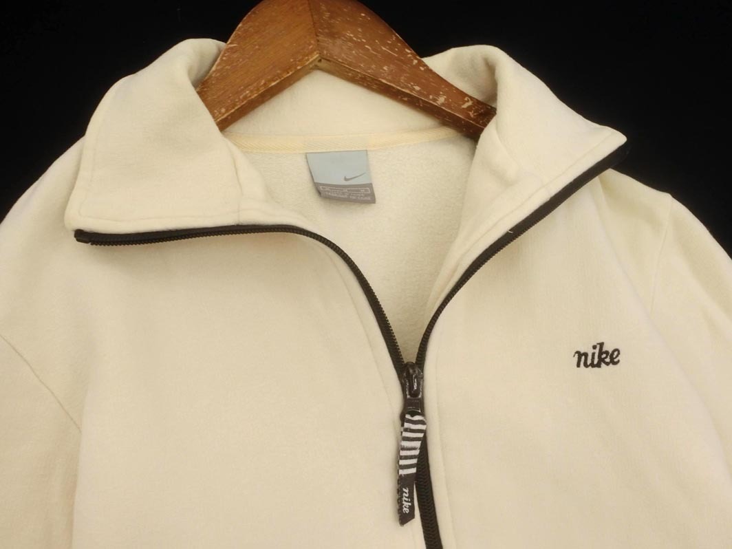 NIKE ナイキ 裏起毛 トラック ジャケット sizeM/アイボリー ◇■ ☆ fla1 レディース_画像3